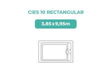 Piscina Poliéster DTP Cies 10 Rectangular 3,85x9,95