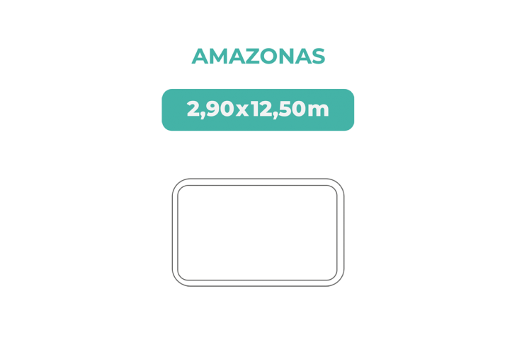 Cobertor piscina 2,90X12,50 Amazonas