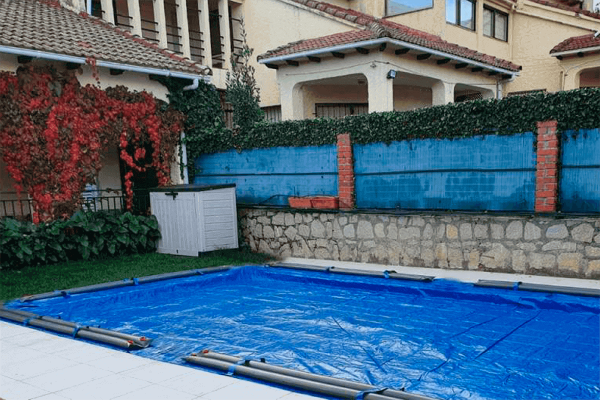 Lona invierno sin anclajes colocada